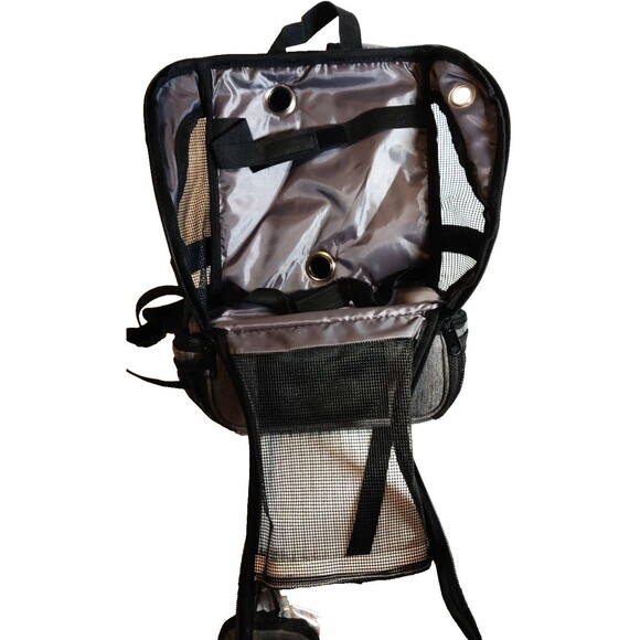 Pet Carrier Backpack Adjustable Shoulders Bag Breathable Mesh with Keychain bag - Picture 14 of 16